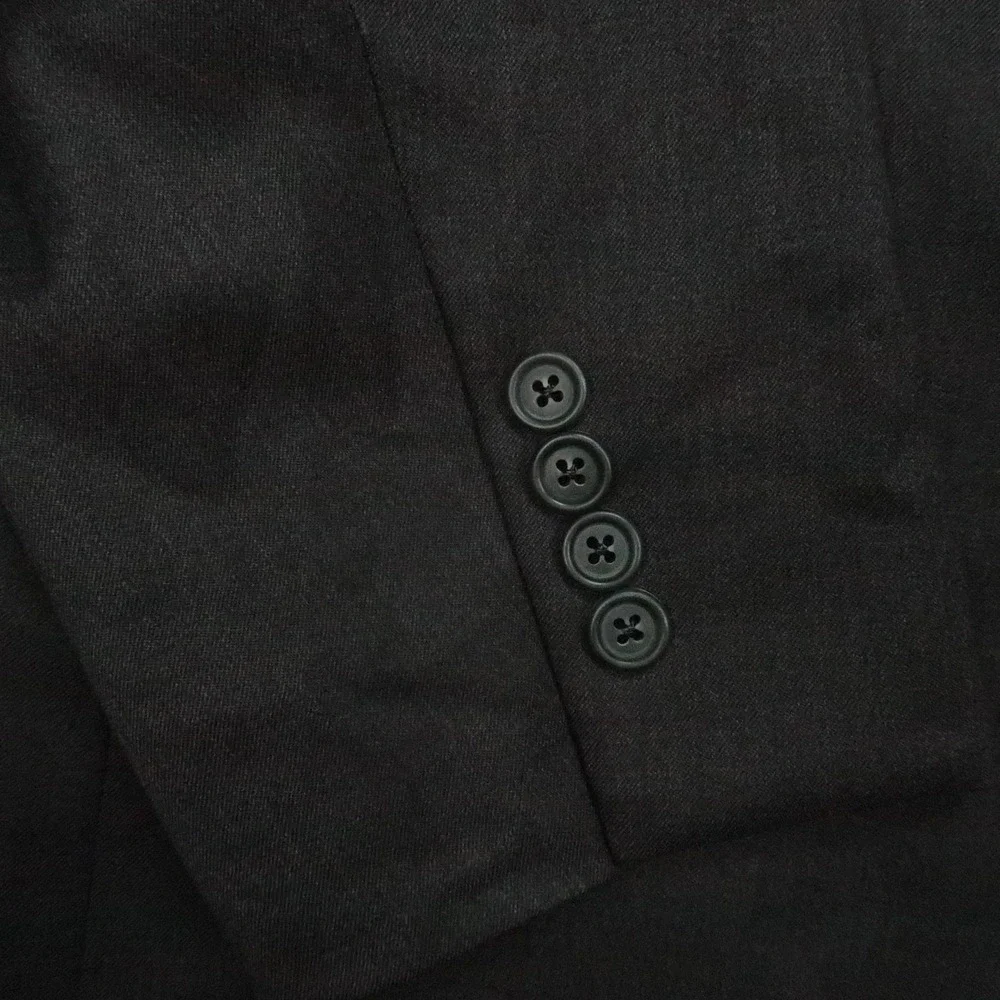 Brooks Brothers Blazer Mens 45R Charcoal Black 1818 Regent Estrato Wool Italy